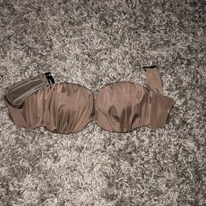 Green padded Bandeau Bikini Top